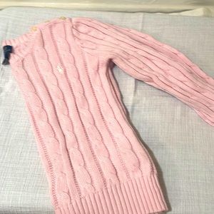 Polo by Ralph Lauren crewneck cableknit sweater – pink – size 6X